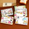 Cute Cat Cartoon Reusable Sticky Notes - High-Value Stationery Memo Stickers with Small Animal Designs