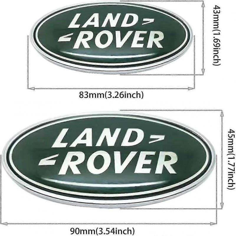 2pcs Fits Land Rover Grille Badge Tailgate Oval Badge Sticker, Fit Land Rover Range Rover Badge Nameplate (dark Green)