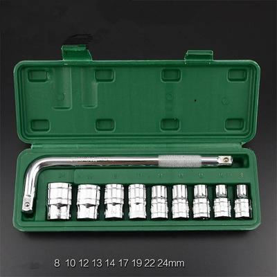 Gear Lock Sockets Wrench Set Auto Repair Tool Toolbox Suit 8-24mm 10Pcs