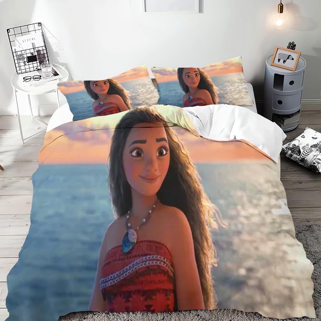 Moana Duvet Cover Set Comforter Bedding 3d Children'S Bedding Set 3-Piece 1 Quilt Cover King Size