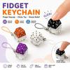 Polka Dot Finger Keyboard Caps DIY Keyboard Pinch Toy Relaxing Fidget Keychain