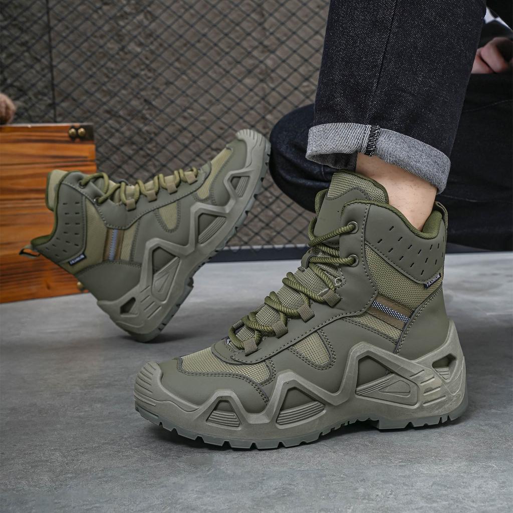 Men'S High Top Boots, Hiking Boots, Anti Slip And Wear-Resistant Retro Casual Fashion Men'S Shoes, Outdoor Sports Shoes