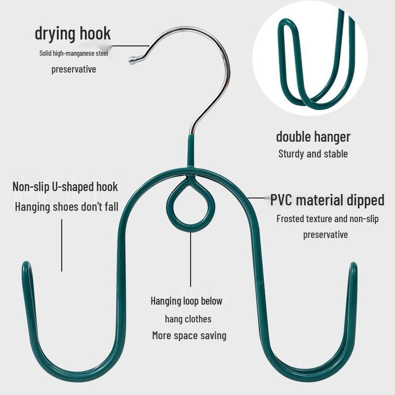 Windproof Indoor/Outdoor Shoe Drying Rack & Hanger Combo