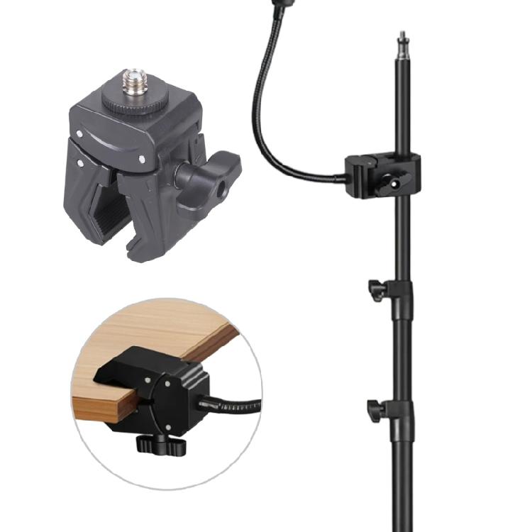 Camera Equipment Clamp Adapter 3/8Inch Threads Screw Adjustable 15-45mm Jaw for Mounting Lights DSLR Action Camera