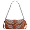 Bolso Tote de Hombro de Cuero Soho 25 Bolsos de Mano para Mujer Ámbar Plata CBJ65-LHBAR