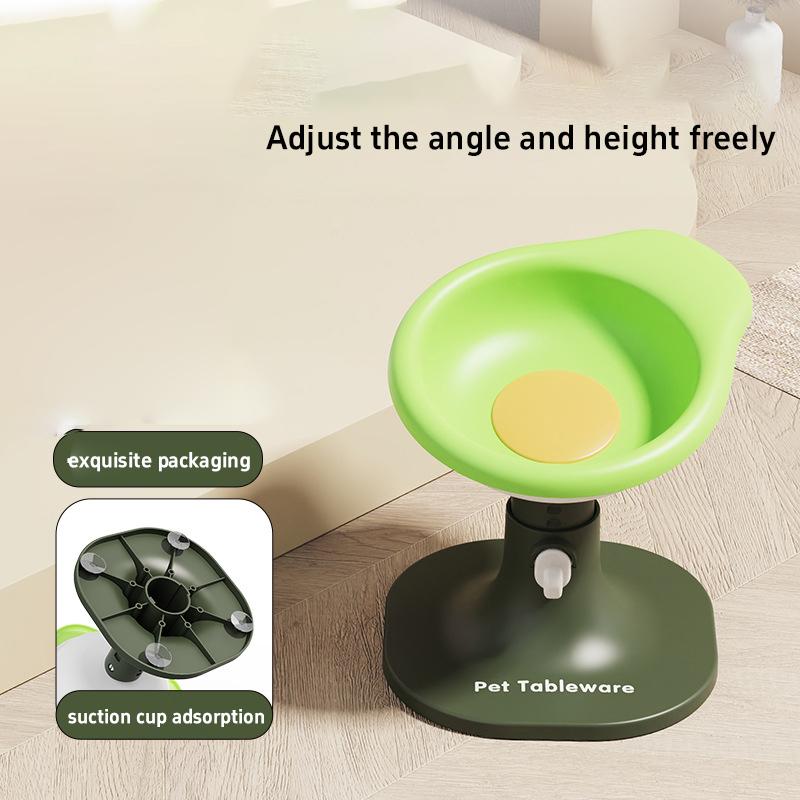 Creative Pet High Footed Bowl Adjustable Height Angle Cartoon Elevated Pet Feeder Bowl Anti-vomiting Stable Cat Food Water Bowl