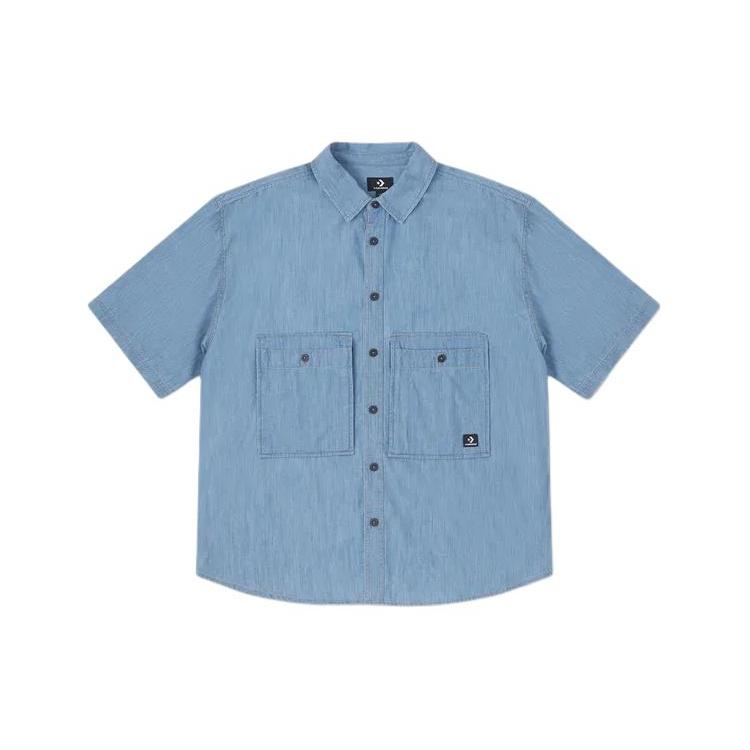 

New Converse Summer Play Series SS24 Shirt Men s Blue 10027158-A01 2XL