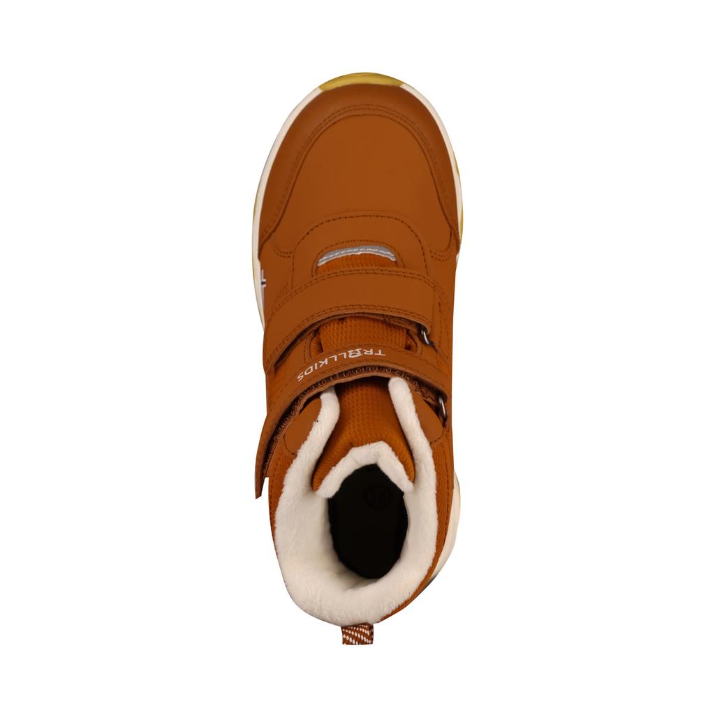 Children's Winter Boots Trollkids Kids Hafjell Winter Boots Snow Boots Fastened with Velcro Brown (264-808)