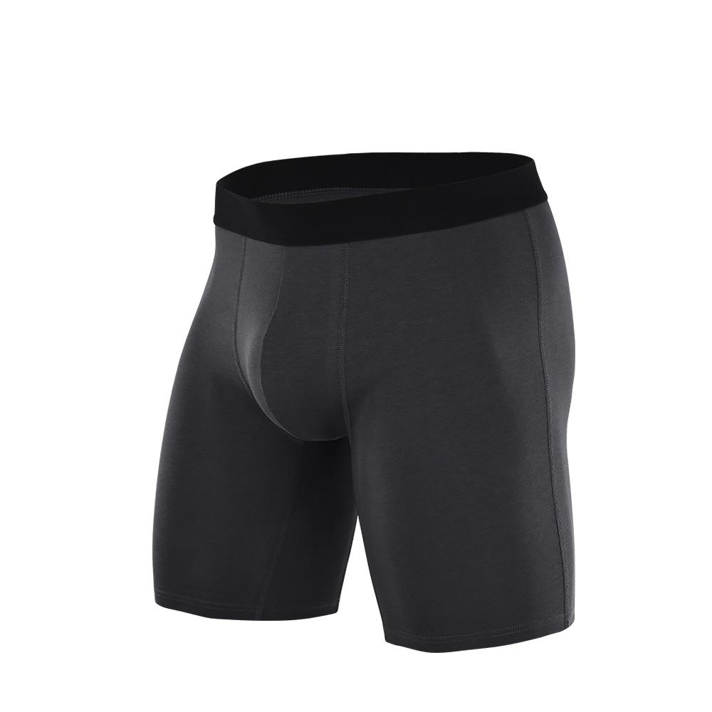 Men’s Sweat-Wicking Breathable Pure Cotton Boxer Briefs - Slim Fit Square Leg, Extended Length Underwear