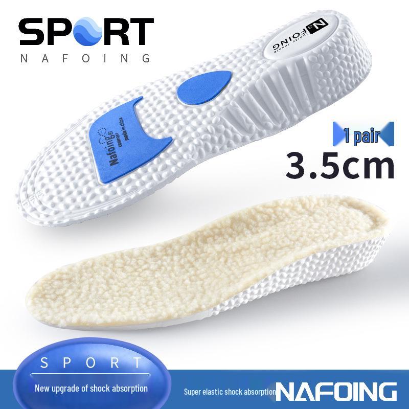 Women's Winter Wool Insole: Velvet, Sweat-Wicking, Shock-Absorbing, Height-Boosting Pad for Martin Boots.