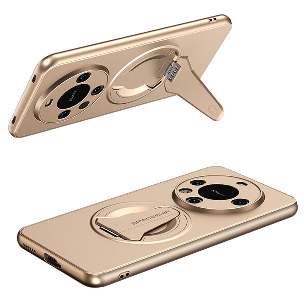 For Huawei Mate 60 Case Compatible with MagSafe Hidden Kickstand Skin-Feel Matte PC TPU Phone Back Cover