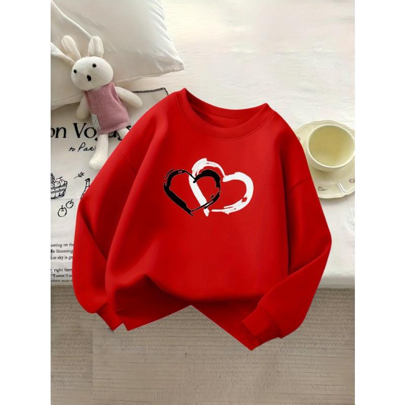 European Sizes Girls' Round Neck Fashion Sweatshirt.