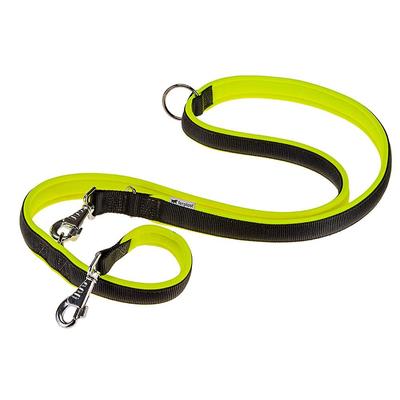 Furplast Made In Italy by Ferplast ERGO FLUO MATIC Leash 2 Dogs Neon Yellow Dog Leash Telescopic Leash Walking Goods Walking Supplies Going Out