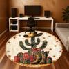1PC Cactus Cowboy Office Round Area Rug, Under Office Chairs Bedroom Living Room Home Decor,Carpet for Office, -1110214