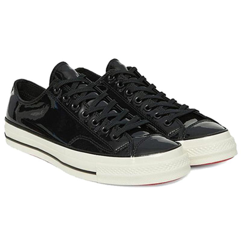 Converse 1970s 70 OX Slip Resistant Abrasion Low Top Board Shoes Unisex Gloss Black