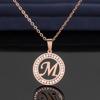 316L Stainless Steel 26 Letters A-Z Necklace NEW Crystal Rhinestone Necklaces for Women Wedding Valentine's Day Gifts