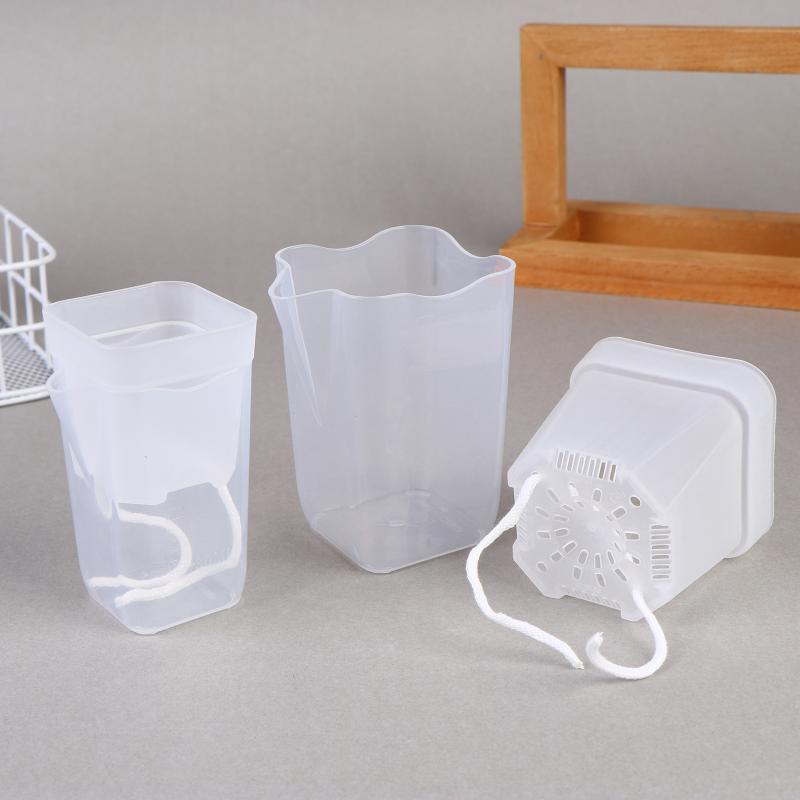 5Pcs Self Watering Plant Pots For Plants Double-Layer Flower Pots Planters With Drainage Hole Reservoir For Seedling Nursery Pot