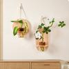 Wooden Wall Hanging Planter Holder Home Ornaments Flower Pot Wall Mounted Planter  Hydroponics