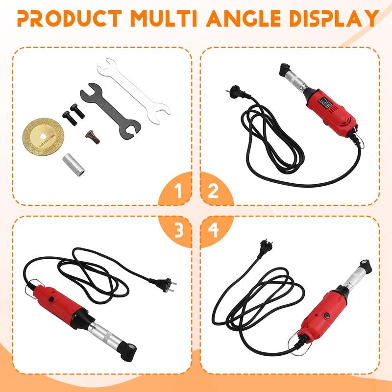350W 90 Degree Speed Adjustable Electric Elbow Ceramic Tile Sewing Machine Tile Cleaning Tools EU Plug