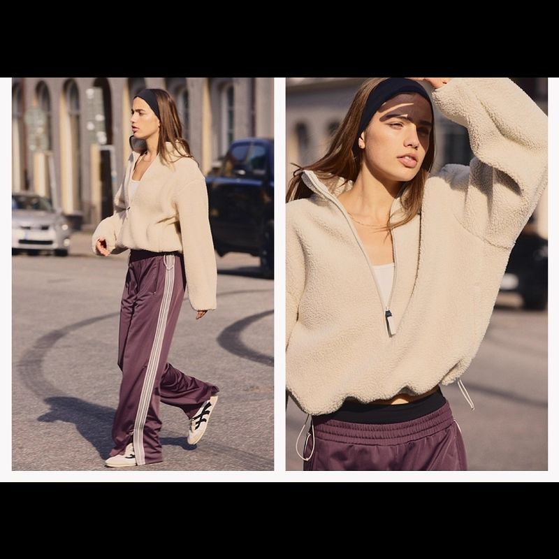 Zbzr Autumn New Women Clothes Loose Casual Temperament Simple Teddy Velvet Sports Top 1283772-