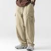 Micro Wrinkle Texture Vattenavvisande Functional Utility Byxor för män Vår Japanska Outdoor Loose Fit Plisserade Casual Byxor