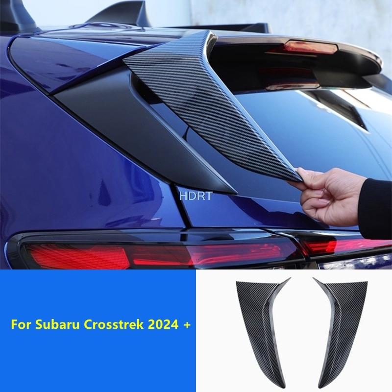 For Subaru Crosstrek 2024 + Car Style Protector Decoration Accessories Rear Window Triangle Plate Trunk Spoiler Tail Wing Cover