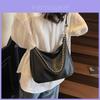 Minimalist Pu Chain Bag For Women With Zipper Closure And Inner Pocket