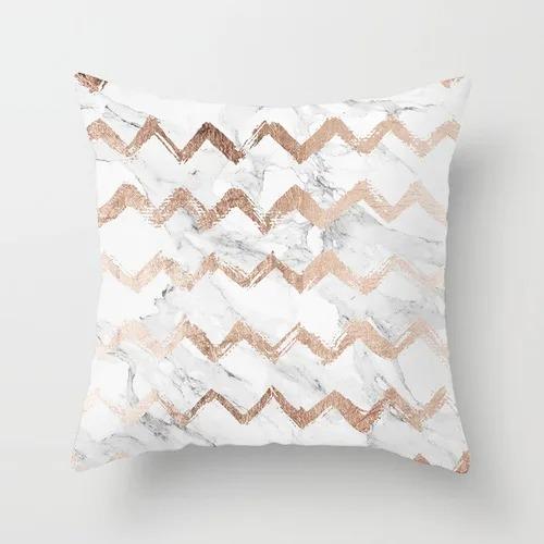 Pink Marble Geometric Series Pillowcase Home Fabric Craft Sofa Back Cushion Cushion Cover Living Room Pillow