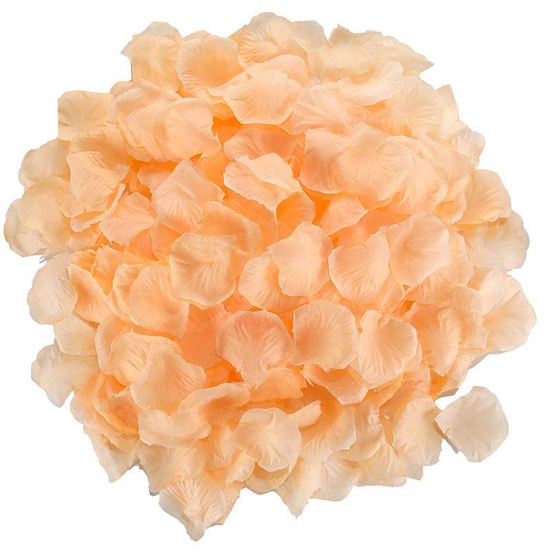 1000pcs Daxi Events Vibrant Red Artificial Rose Petals - Silk-Like, No-Scent, Lightweight Fabric for Romantic Evenings, Weddings