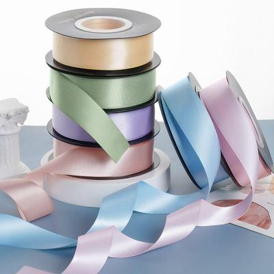 2,5 cm doppelseitiges Satinband für DIY, Hochzeiten, Geschenke, Blumensträuße, Torten und Schleifen