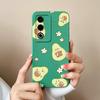 Case For OPPO Narzo 70 Pro Realme P1 Pro A3 Pro Funny Avocado Pattern Covers Screen Protector Liquid Silicone Painted Anti Drop Shell Housing For OPPO