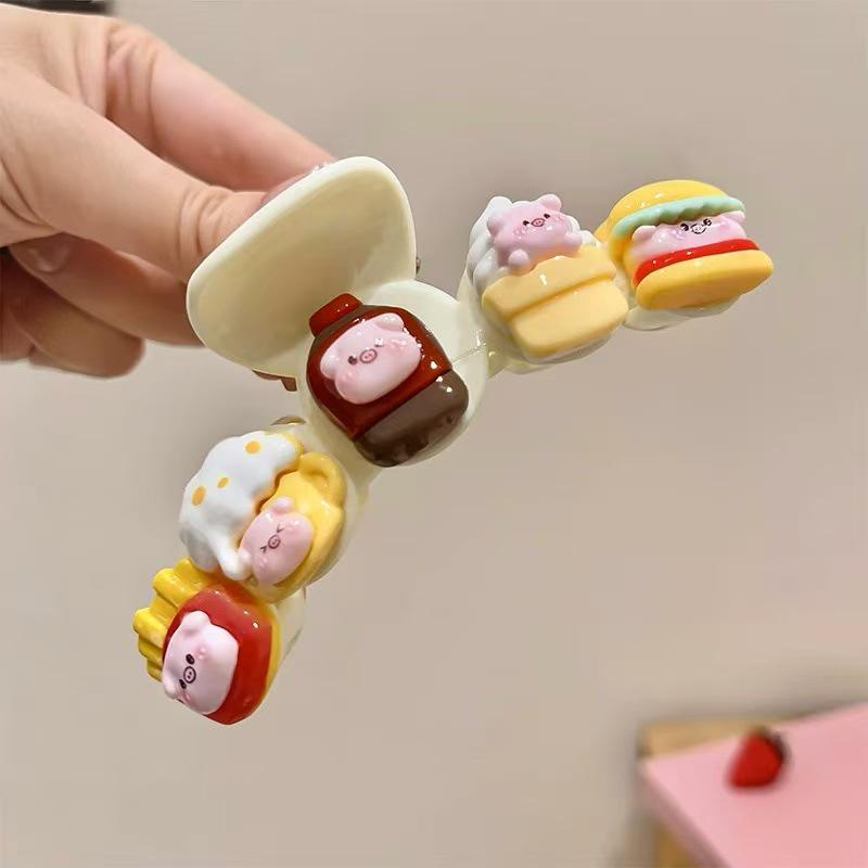 Korean High-End Acrylic Flower Hair Clip for Women - Large Shark Clip for Voluminous Styles