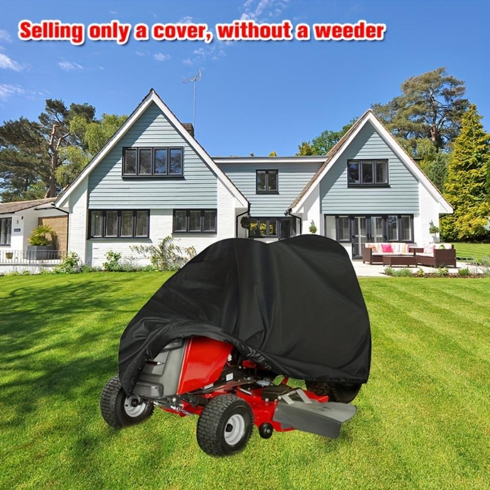 Must-Have Lawn Mower Cover, Heavy-Duty Black Oxford Fabric, Ideal for Outdoor Yard Tractor Storage & Lawn Mower Accessories
