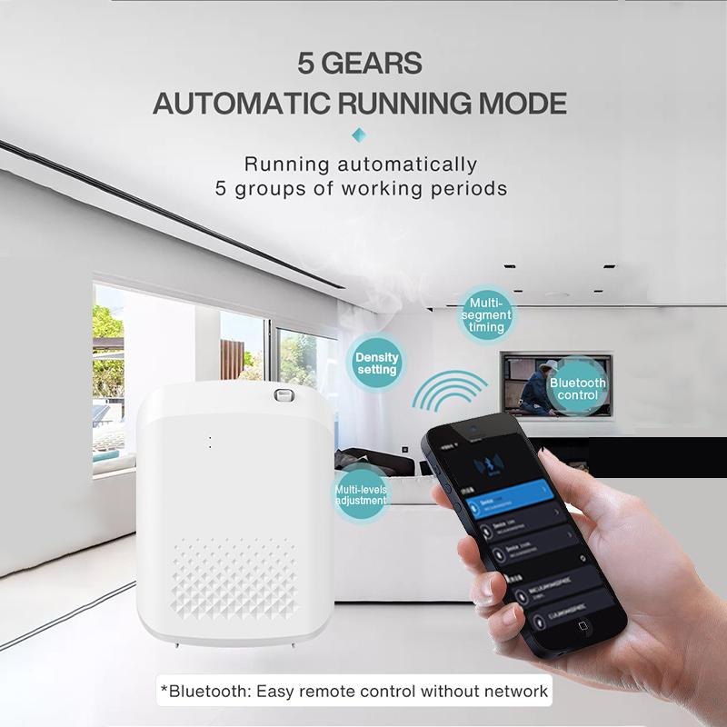 Sanat Aroma Difüzör Oteller Koku Difüzör Kapsama Alanı 500m³ Ev Bluetooth Kontrolü Uçucu Yağlar için Elektrikli Hücre