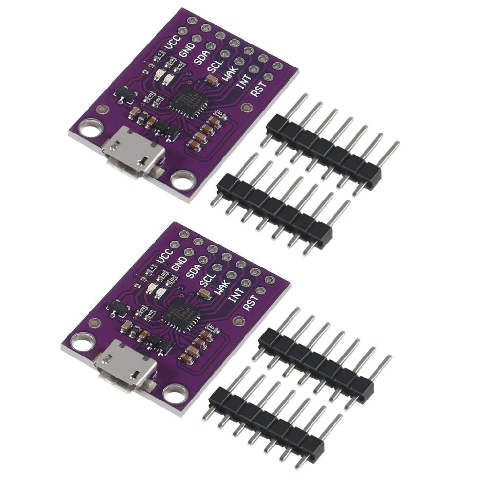 2pcs CP2112 Debug Board USB to SMBus I2C Communication Module for Arduino 2.0 Micro USB 2112 Evaluation for CCS811 Sensor Module