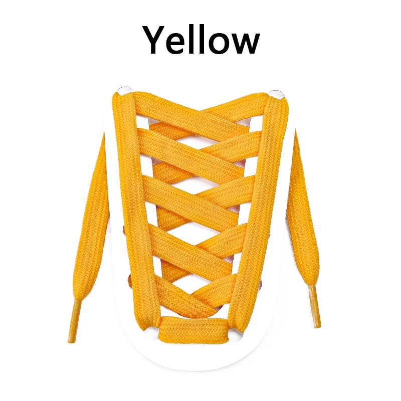 1 Pair Flat Shoelaces for Sneakers Rugged Wear-resistant Classic Canvas Sports Shoe Laces Women Men Shoelace Solid Double Cotton
