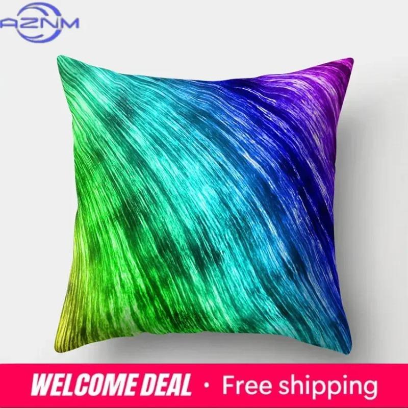 Home Decor Colorful Abstract Patterns Digital Printed Pattern Cushion Cover Suitable For Sofa Bedroom Car Pillow Cover