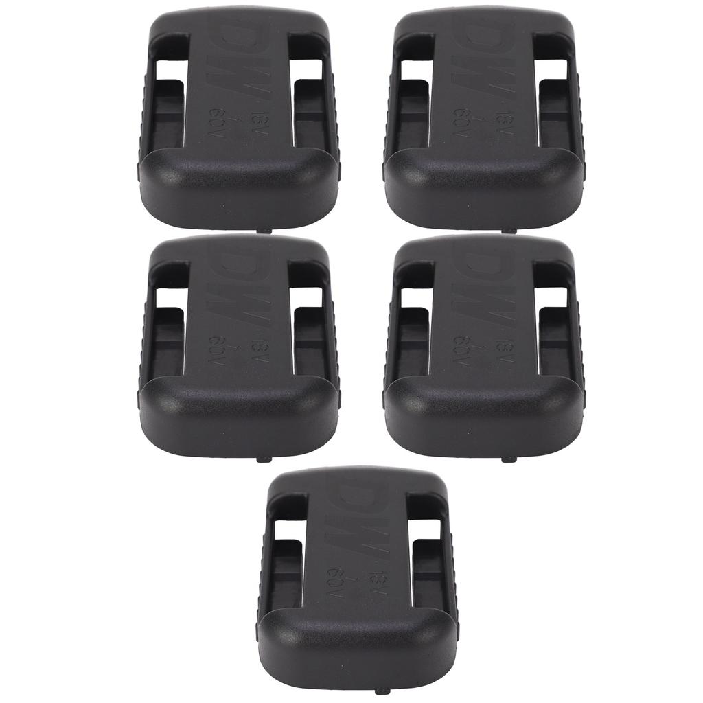 5 Sets Battery Dock Holder with Screws Battery Hanger Mounts for DCB200 DCB201 DCB203 DCB204 DCB206 Black
