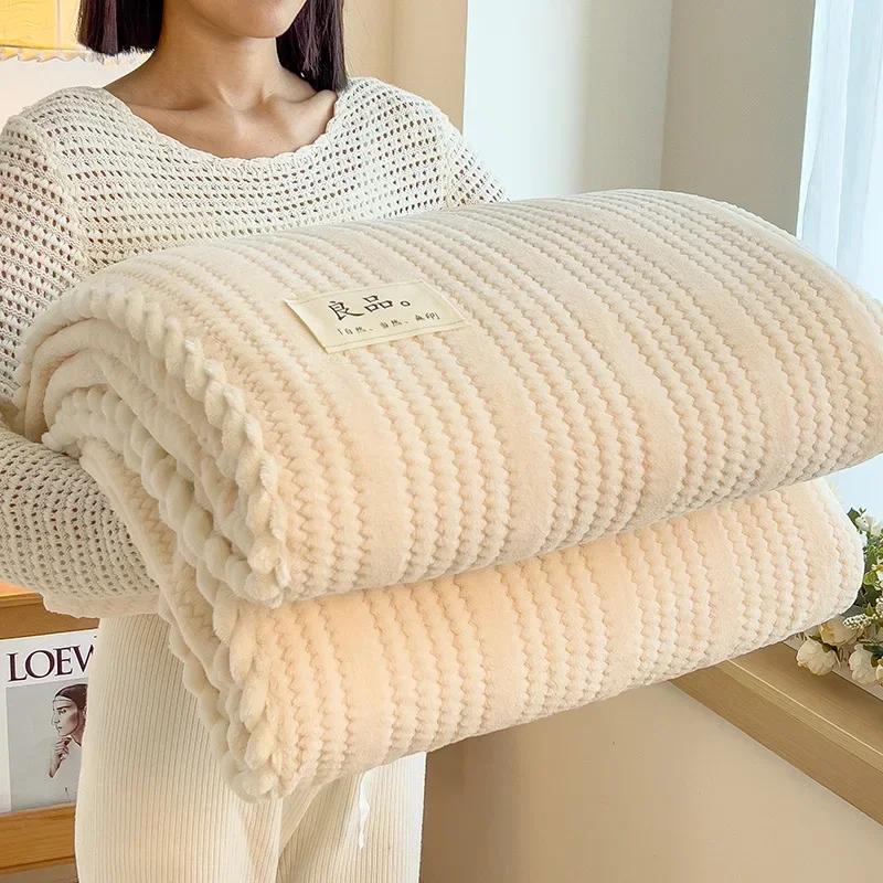 Winter Blanket Thickened Warm Lamb Wool Leisure Blanket Home Warm Soft Bed Cover Office Sofa Lunch Breaking Nap
