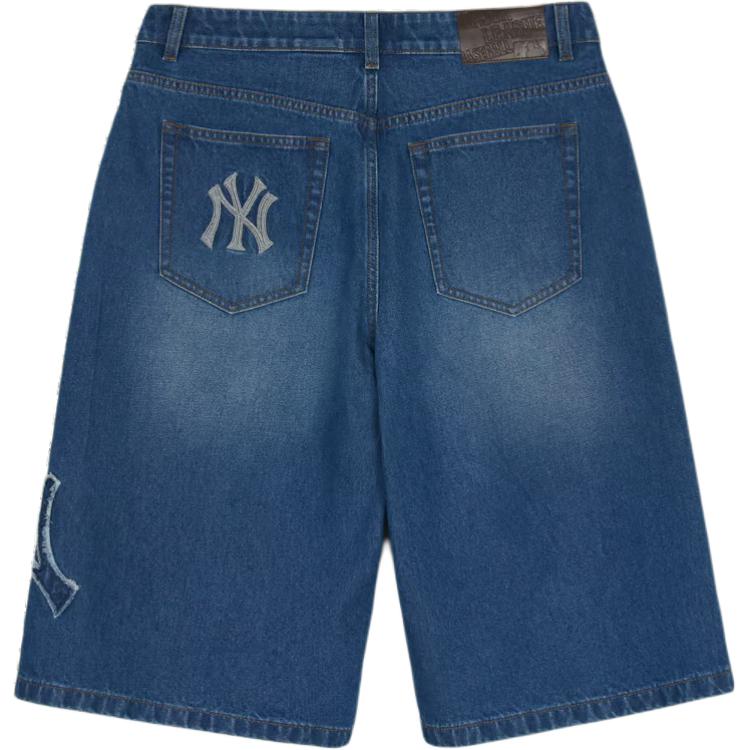 New MLB SS25 Denim Shorts Men's Blue 3LDPB0153-50INS