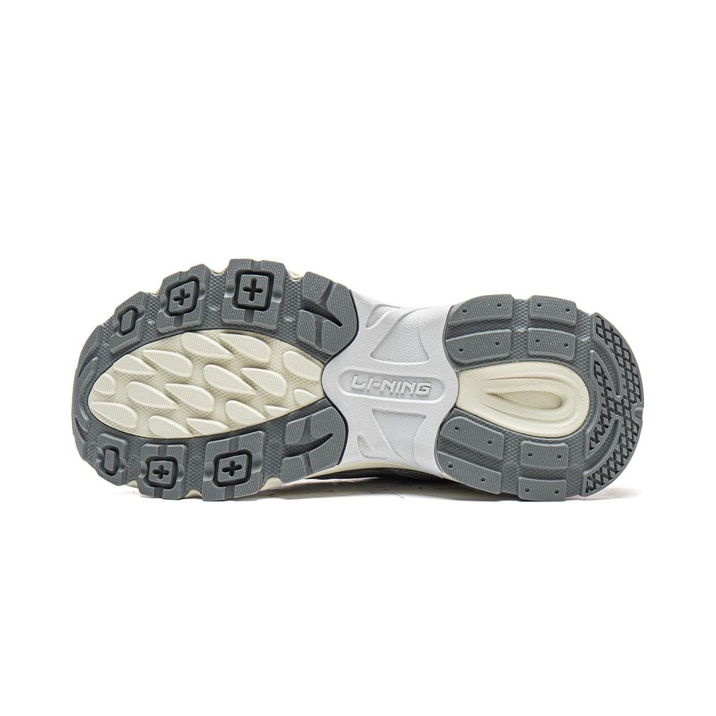 Li Ning Wind Collection Cushioning Slip Resistant Abrasion Resistant Support Low top Casual Shoes Women's Gray AGLW004-2