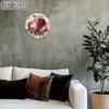 Vintage Pink Peony Metal Wall Art Decor