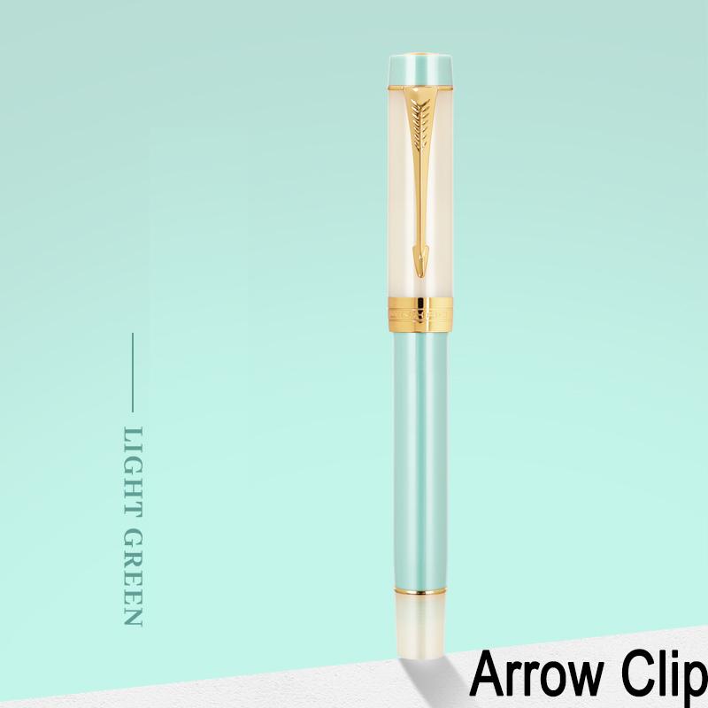 JINHAO 100 Centennial Fountain Pen Resin Gold Clip Nib EF F M Students Pens Business Stationery School Office Supplies PK 9019