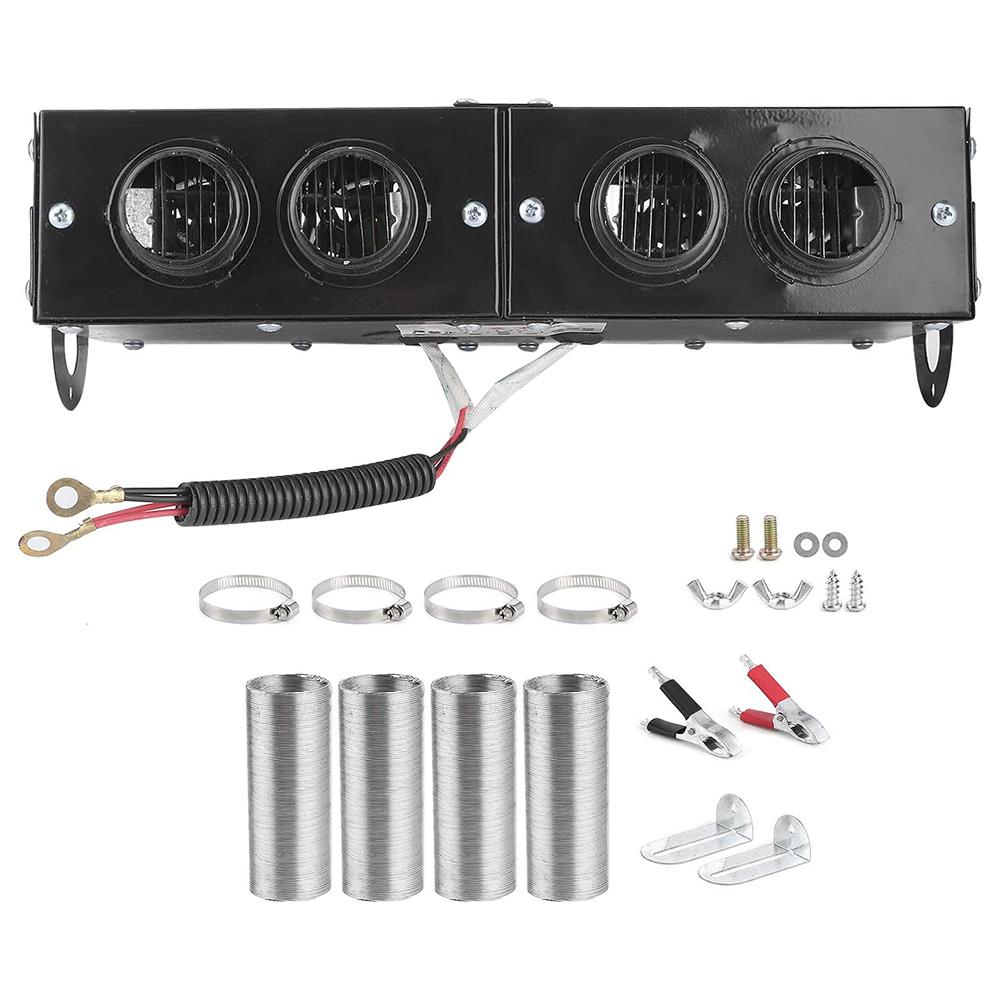 

Four Hole Metal Car Interior Heater Window Defrosting Defogging Vehicle Heating Fan B