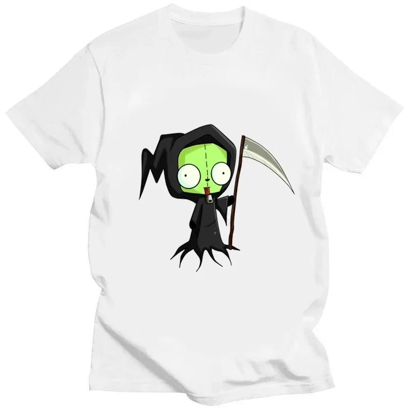 Invader Zim Graphic Tshirt Kawaii Zim Image Men Women Retro Shir Fashion Tee Cute Print Cartoon T Shirt Creativity Shortsleev