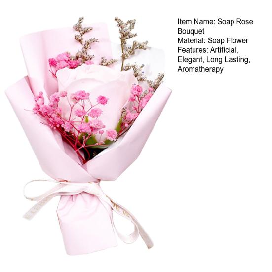 Mini Aromatherapy Soap Rose Bouquet Scented Artificial Flower Arrangement Christmas Wedding Birthday Valentine's Day Gifts for Women Mom Wife Best