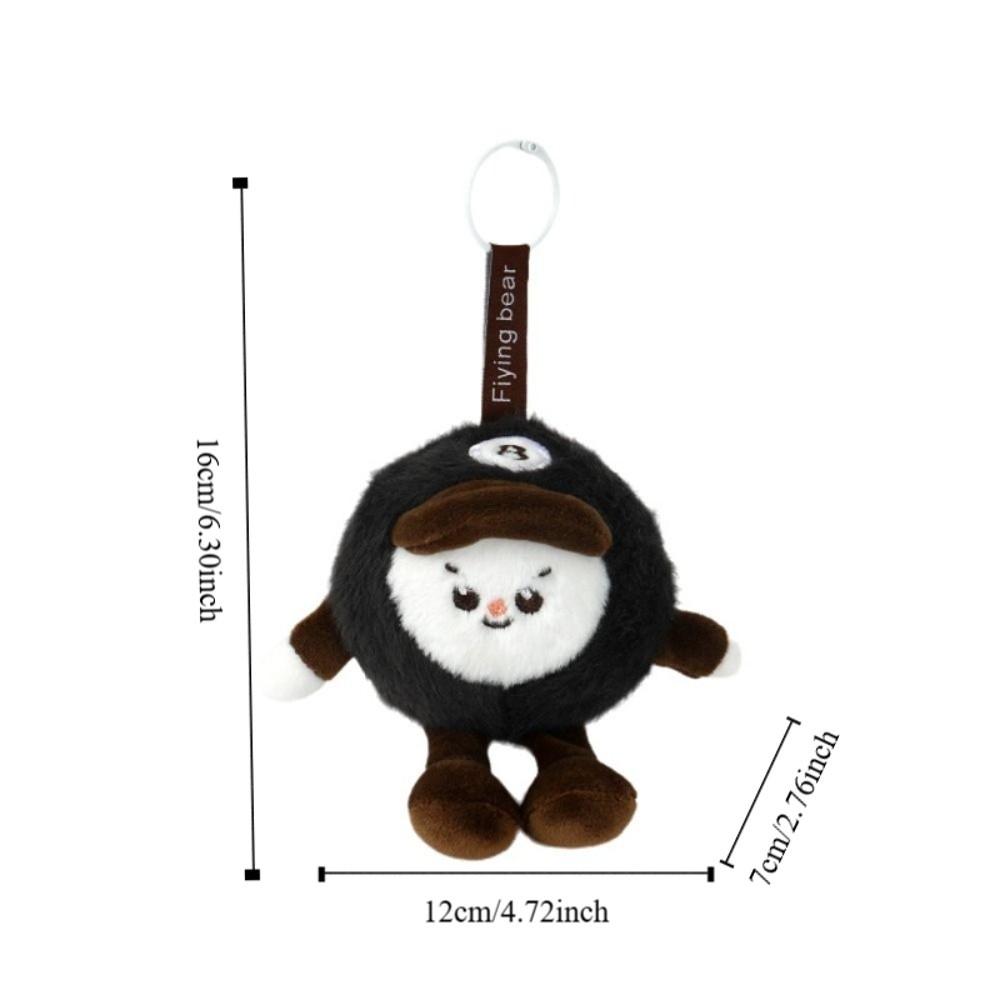 New Creative Baseball Keychain Soft Cute Football Plush Toys Furry Fun Toys Ball-Shaped Keychain Friends Gifts