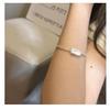 Korean Geometric S925 Sterling Silver Pearl Necklace - Irregular Layered Clavicle Chain