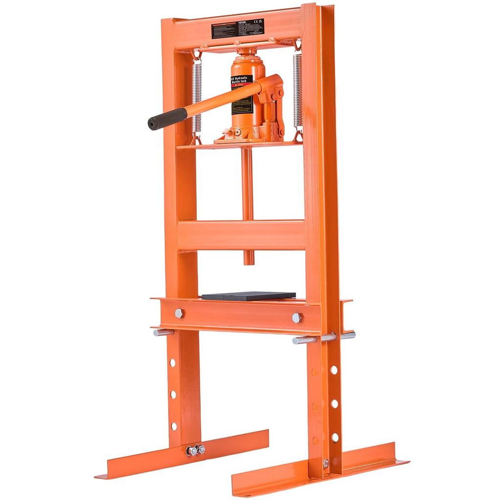 Hydraulic Shop Press 6 Ton with Press Plates H-Frame Benchtop Press Stand