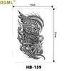 Geisha Skull Flower Tattoo Stickers: Halloween Arm & Face Ghost Designs